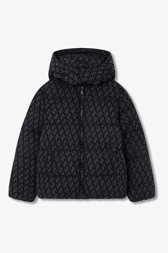 EMPORIO ARMANI JUNIOR [남아] 플록 로고 디태처블 후드 패딩 자켓 | 신세계V
