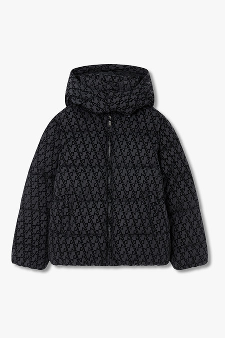 EMPORIO ARMANI JUNIOR [남아] 플록 로고 디태처블 후드 패딩 자켓 | 신세계V