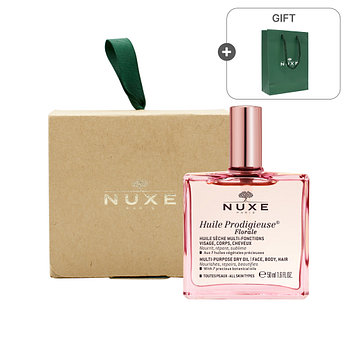 NUXE 눅스 윌 프로디쥬스 멀티 플로럴 오일 50ml 선물세트 + 쇼핑백 | 신세계V