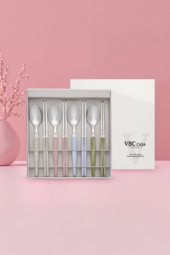 VBC CASA [SET] 레오네 커트러리 마블 4인 수저세트 8P | 신세계V