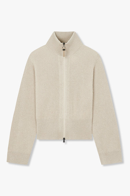 BRUNELLO CUCINELLI 여성 메탈릭 니트 집업 가디건 | 신세계V