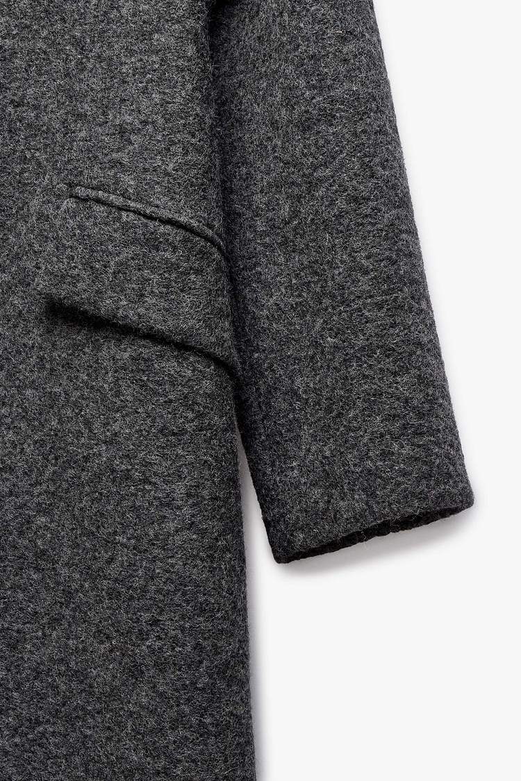 이태리 패브릭 하이넥 롱코트
