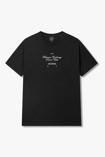 ARMANI EXCHANGE 남성 시그니처 로고 프린트 티셔츠 | 신세계V