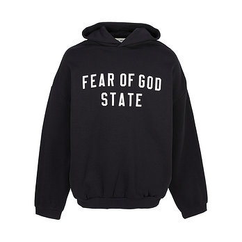 FEAR OF GOD [FEAR OF GOD] 피어오브갓 에센셜 남성 기모 후드티 192SP256210F JET BLACK | 신세계V
