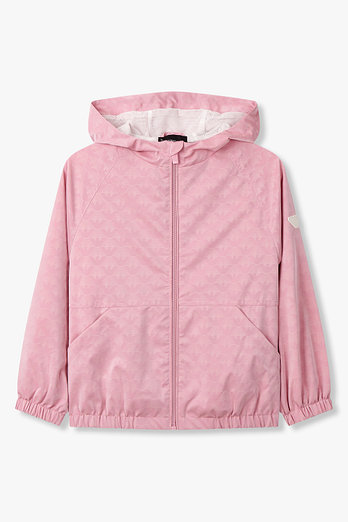 EMPORIO ARMANI JUNIOR [남아] 로고 패턴 래글런 후드 점퍼 | 신세계V