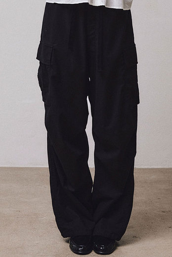 VIS A VIS COTTON NYLON CARGO PANTS (BLACK) | 신세계V