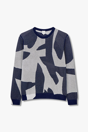 PAUL SMITH 남성 프린티드 메쉬 니트 스웨터 | 신세계V