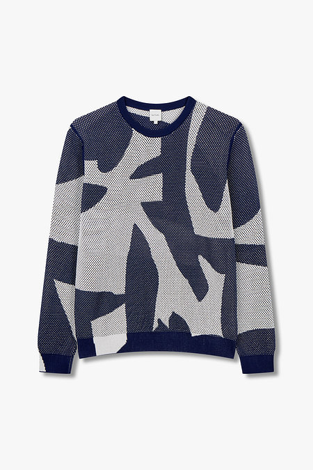 PAUL SMITH 남성 프린티드 메쉬 니트 스웨터 | 신세계V