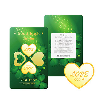 삼성금거래소 [삼성금거래소] 하트 클로버 골드바 2g | 신세계V