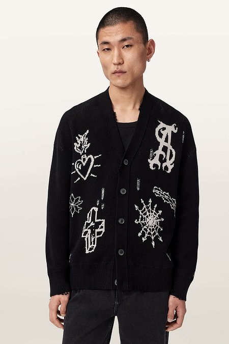 ALLSAINTS 올세인츠 스테이지드 가디건 M006KF-4163 | 신세계V