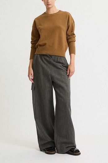 YVES SALOMON [공식] 이브살로몬 판타롱 루즈핏 팬츠 | 신세계V