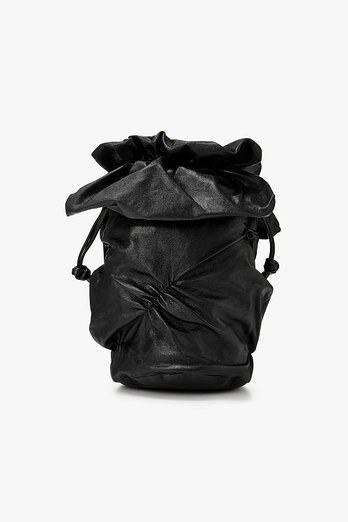 Yohji Yamamoto [DISCORD] 드로스트링 셔링 레더 백 | 신세계V