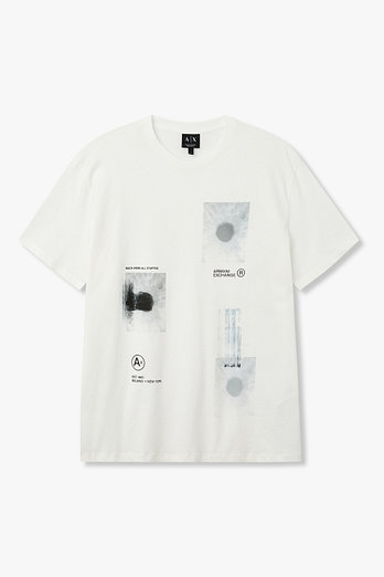 ARMANI EXCHANGE 남성 그래픽 프린트 레귤러 핏 티셔츠 | 신세계V