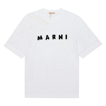 MARNI(마르니) 마르니 THJE0293P8 USCX42 SLW01 로고 여성 반팔티 | 신세계V