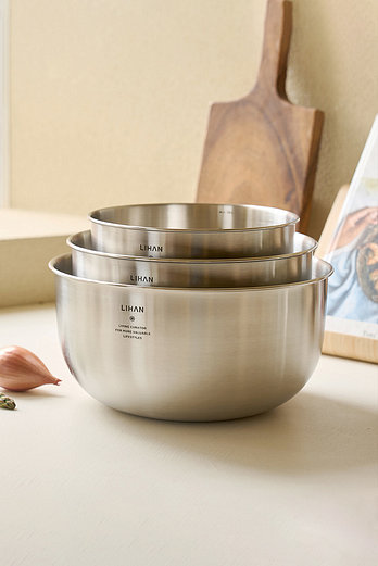 LIHAN 리한 본 스텐 믹싱볼 3종세트 18+21+24cm | 신세계V