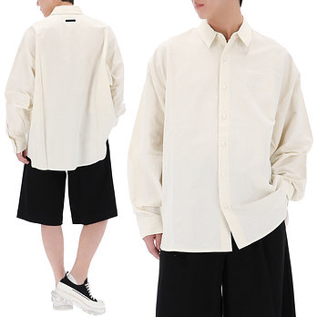 FEAR OF GOD [피어오브갓] 에센셜 시그니처 버튼업 셔츠 186SP264391F IVORY | 신세계V