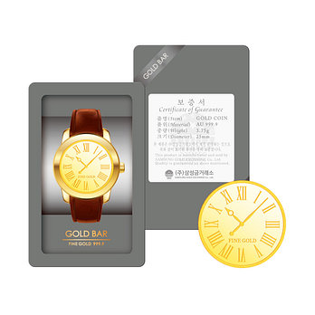 삼성금거래소 [삼성금거래소] 가죽 워치 골드바 3.75g | 신세계V
