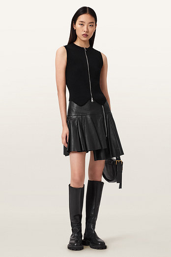 ALLSAINTS 올세인츠 이리나 레더 스커트 W043RE-5 | 신세계V