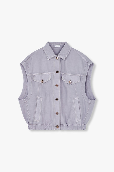 BRUNELLO CUCINELLI 여성 포켓 디테일 데님 베스트 | 신세계V