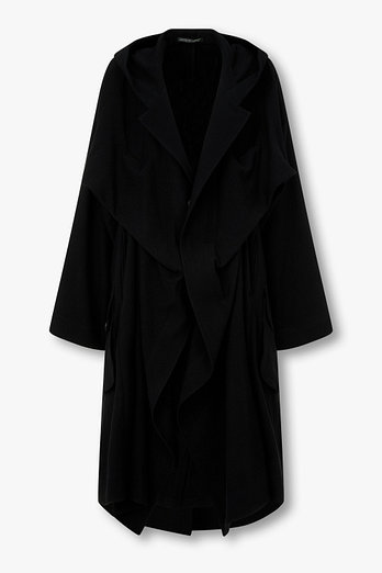 Yohji Yamamoto [FEMME]레이프 디테일 후디 코트 | 신세계V