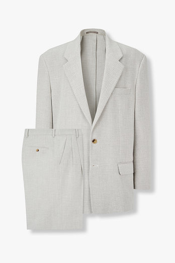 MAN ON THE BOON 코튼 헤링본 루즈핏 수트 (자켓+쇼츠) | 신세계V