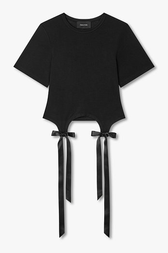 SIMONE ROCHA 보우 테일 이지 티셔츠(블랙) | 신세계V