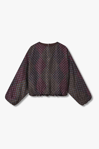 DRIES VAN NOTEN 패턴드 벌룬 밴딩 헴 셔츠 | 신세계V