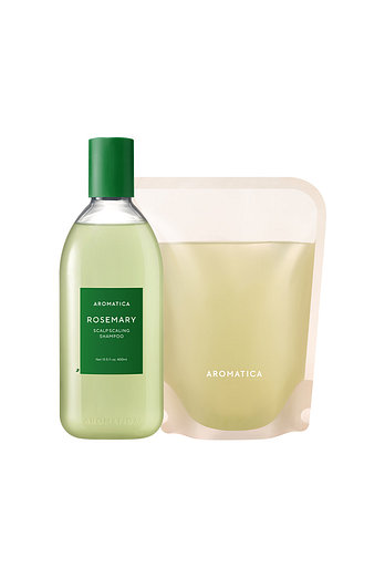 AROMATICA [탈모샴푸] 로즈마리 스칼프 스케일링 샴푸 400ML & 리필 500ML 세트 | 신세계V