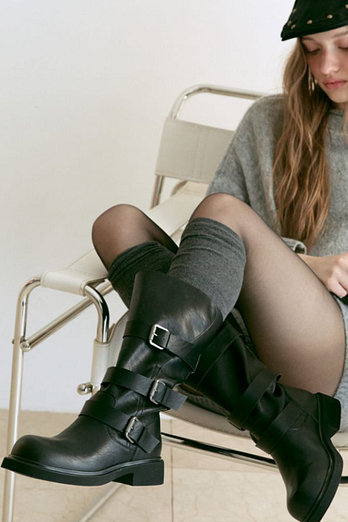A PIED MARCHE Le Flare belted Biker Boots 바이커 부츠 4.5CM -PM3020 (2color) | 신세계V