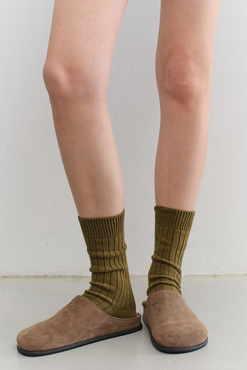 DUNST CLASSIC LOGO SOCKS KHAKI_UDSS5F102E2 | 신세계V