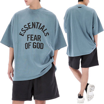 FEAR OF GOD [피어오브갓] 에센셜 캠퍼스 90s 반팔 티셔츠 125SP262003F FADEDCOASTAL | 신세계V