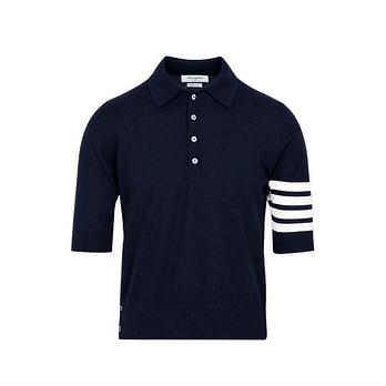 THOM BROWNE [명품] 톰브라운 파인 메리노울 4바 폴로 네이비 MKP048A Y1014 415 50845935 | 신세계V