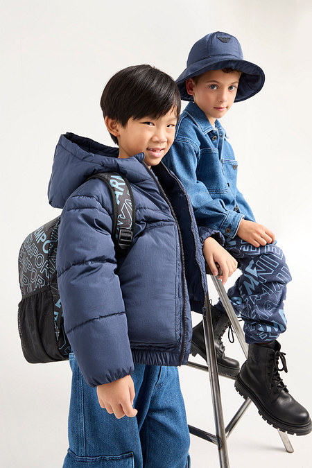 EMPORIO ARMANI JUNIOR [남아] 이글 패치 나일론 패딩 자켓 | 신세계V