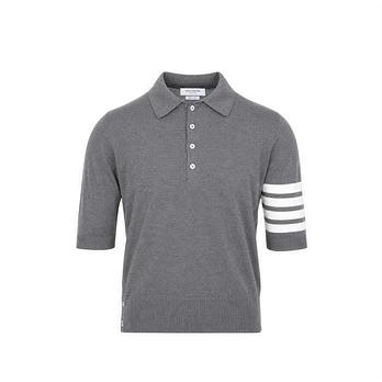 THOM BROWNE [명품] 톰브라운 파인 메리노울 4바 폴로 메드그레이 MKP048A Y1014 035 50845937 | 신세계V