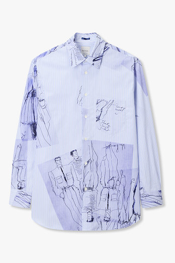 PAUL SMITH 이지 핏 스트라이프 셔츠 | 신세계V