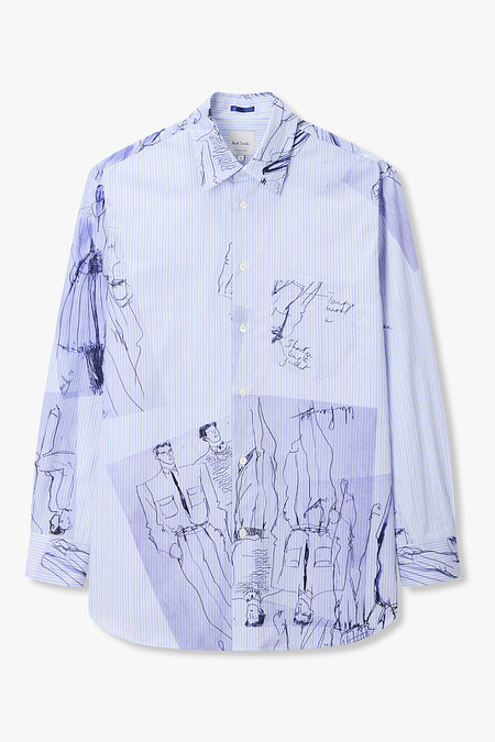 PAUL SMITH 이지 핏 스트라이프 셔츠 | 신세계V