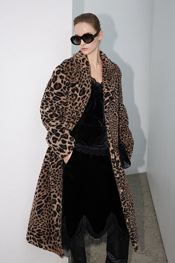 Mare di Mari Leopard Tailored Long Coat - Brown | 신세계V