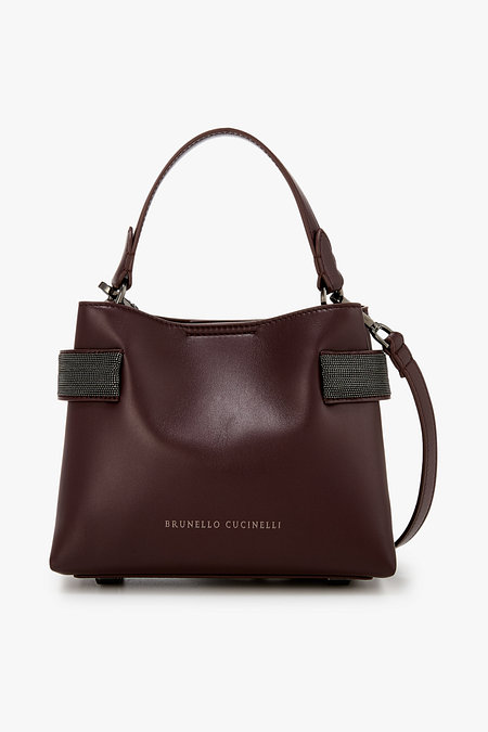 BRUNELLO CUCINELLI 여성 모닐리 밴드 스몰 레더 핸드백 | 신세계V