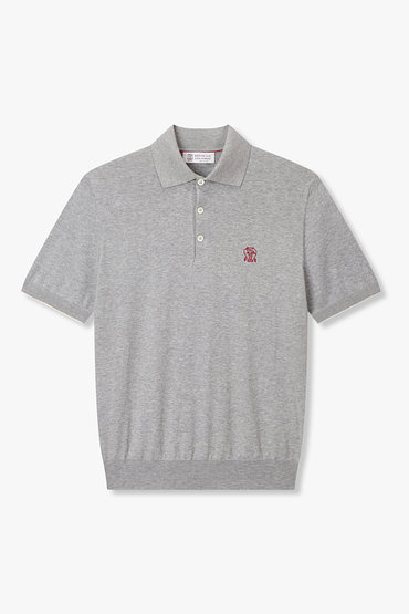BRUNELLO CUCINELLI(브루넬로 쿠치넬리) 남성 배색 라인 슬리브 폴로 니트 | 신세계V