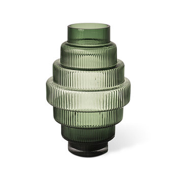 POLSPOTTEN STEPS VASE-Small_ Green | 신세계V