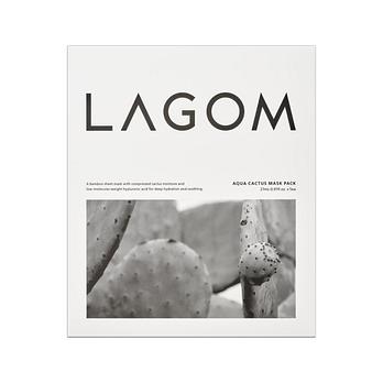 LAGOM [라곰] [수분창고/선인장] 라곰 아쿠아 캑터스 마스크팩 27ml (5매입) | 신세계V