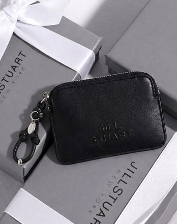JILLSTUART NEW YORK WOMEN 질스튜어트 뉴욕 액세서리 [NEW PAPER] 뉴페이퍼 블랙 소가죽  지퍼 카드지갑  (JAWA6E502BK) | 신세계V