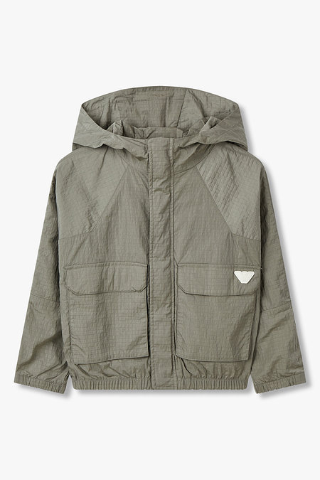 EMPORIO ARMANI JUNIOR [남아] 후디드 립스탑 자켓 | 신세계V