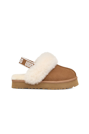 UGG [KIDS] UGG 로고 밴딩 퍼 카라 플랫폼 샌들(펀케트) | 신세계V