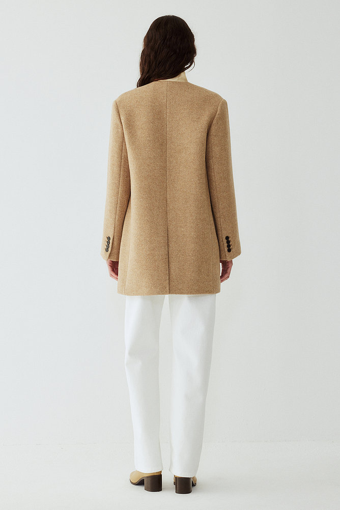 제퍼 미드 렝스 울 재킷