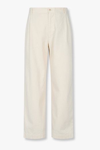 MAN ON THE BOON 원 턱 플리츠 코튼 팬츠 | 신세계V