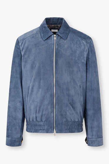 BRUNELLO CUCINELLI(브루넬로 쿠치넬리) 남성 스웨이드 봄버 자켓 | 신세계V