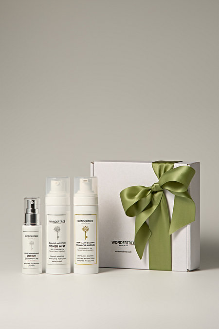 WONDERTREE [균형 잡힌 피부 컨디션을 완성하는 스킨케어 3종] 딥클린 카밍 폼 클렌징 100ml + 카밍 모이스처 토너 미스트 100ml + 모이스트 너리싱 로션 50ml | 신세계V