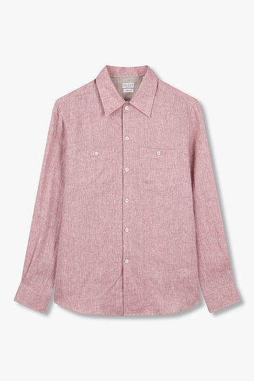BRUNELLO CUCINELLI(브루넬로 쿠치넬리) 남성 버튼 다운 카라 린넨 셔츠 | 신세계V
