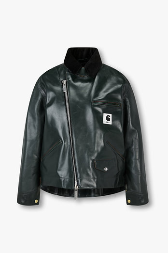 SACAI [CARHARTT WIP] 여성 지퍼드 레더 자켓 | 신세계V
